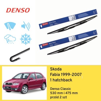 ESCOBILLAS PARTE DELANTERA PARA SKODA FABIA 1 HATCHBACK (1999-2007) DENSO  