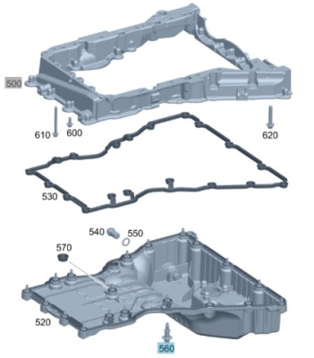 Болт картера масляный mercedes двигатель om651 фото №1