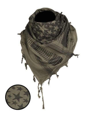 Chusta arafatka kefia STARS BLACK/OLIVE MIL-TEC