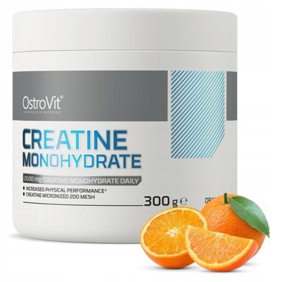 OstroVit Creatine Monohydrate 300 g KREATYNA Pomarańcza