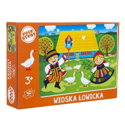 PUZZLE PUZLE - WIOSKA ŁOWICKA - 30 ELEMENTÓW