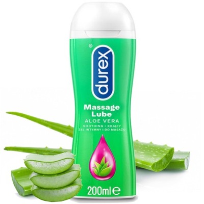 DUREX PLAY 2w1 ALOE VERA Żel Intymny Lekki Gładki Nawilżający 200ml MASAŻ