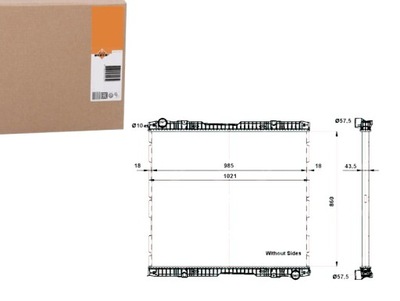 Радіатор двигуна scania g r dc11.08-dt16.08 03.04 фото №1