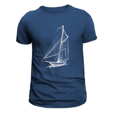 Sail Boat Męski T-shirt Navy XL