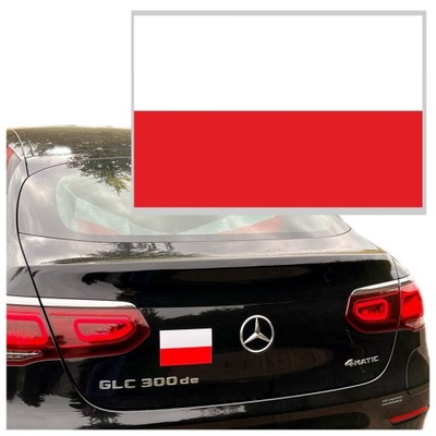 Naklejka Flaga Polski na SAMOCHÓD Polska 10 x 15 cm IDEALNA na AUTO