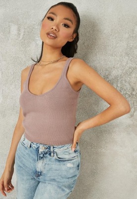 MISSGUIDED TOP DZIANINA RAMIĄCZKA 7CL XXC__L