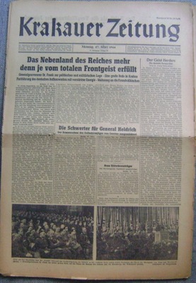 KRAKAUER ZEITUNG -DAS GENERALGOUVERNEMENT - rok 1944 /76