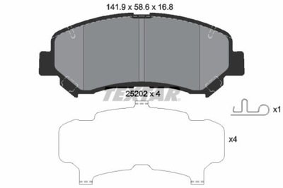 КОЛОДКИ ГАЛЬМІВНІ NISSAN ПЕРЕД QASHQAI/X-TRAIL 2,0-3,5 07- 2520201