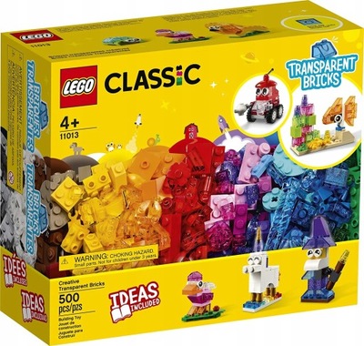 LEGO CLASSIC 11013 Kreatywne przezroczyste klocki