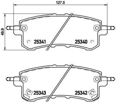 ZAPATAS DE FRENADO PARTE TRASERA NISSAN PATROL 3 10- PARTE TRASERA  