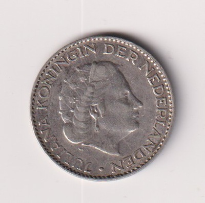 Holandia 1 guldrn 1956 srebro ladny stan