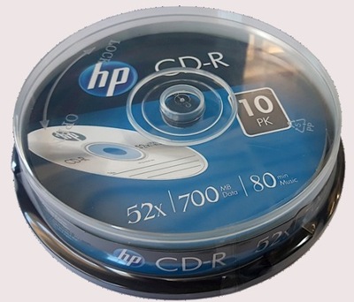 Płyta CD-R HP 700MB 52x - 10 sztuk