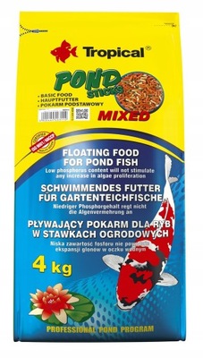 TROPICAL POND STICKS MIXED 50L 4kg POKARM DLA RYB