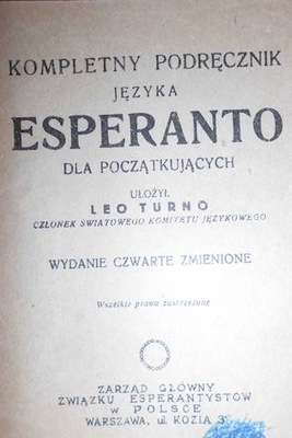 Kompletny podręcznik języka esperanto - Turno