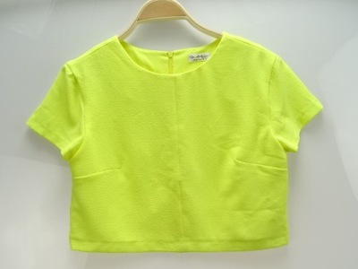 99__MISS SELFRIDGE_krótka bluzka damska NEON_38 M