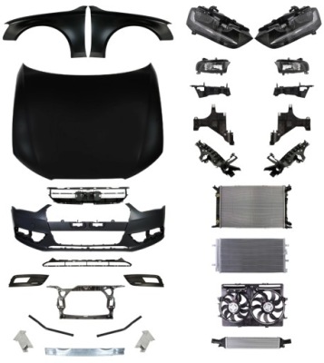 Audi a4 b8 11-16 бампер pas капот решётка радиатора фото №1