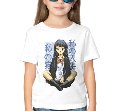 Anime Kot Dziewczyna Manga Różne Koszulka 128