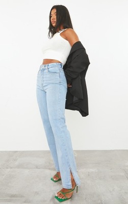 PRETTYLITTLETHING SPODNIE JEANSOWE PROSTE 36 1EKF