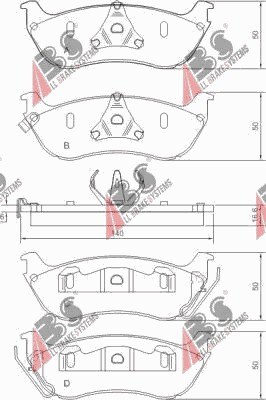 КОЛОДКИ ГАЛЬМІВНІ ЗАД MERCEDES W163 ML230-ML320 98-