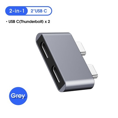 2in1 - Dual USB C thunderbolt 3 USB C HUB to U HUB