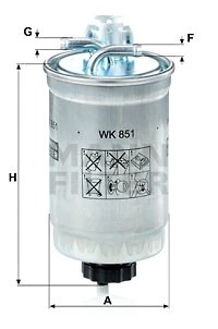 WK851 ФИЛЬТР ТОПЛИВА