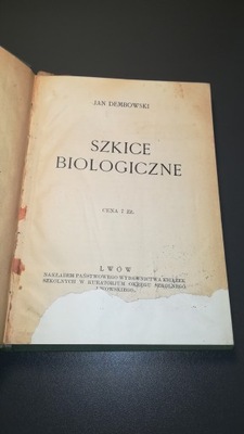 Szkice biologiczne Jan Dembowski