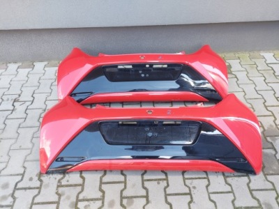 Бампер задняя задний toyota aygo ii 2 fl lift lifting красный фото №1