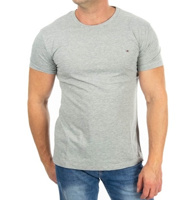 KOSZULKA TOMMY HILFIGER MĘSKA T-SHIRT SZARA S