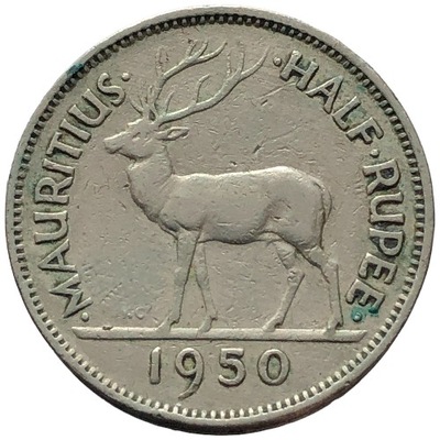 80556. Mauritius - 1/2 rupii - 1950r.
