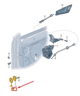 Audi q4 e-tron передня частина door lock striker plate 10a837767 фото №1