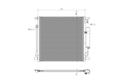 NRF KONDENSATORIUS KONDICIONAVIMO FIAT FULLBACK MITSUBISHI L200 TRITON 