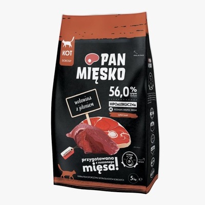 PAN MIĘSKO Wołowina z jeleniem dla Kota M 5kg