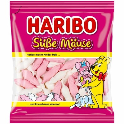 Haribo Susse Mouse myszki pianki cukrowe 175g