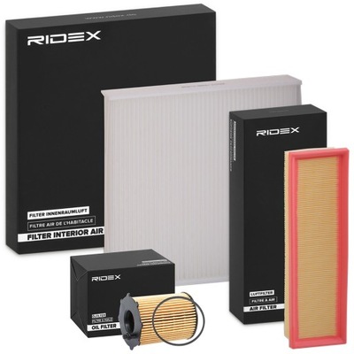 Набір фільтрів ridex 4055f19707 do ford ka ru8 pasuje do peugeot 407 6d фото №1