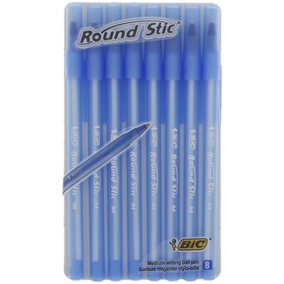 Zestaw długopisów Bic Round Stick niebieski 8 szt.