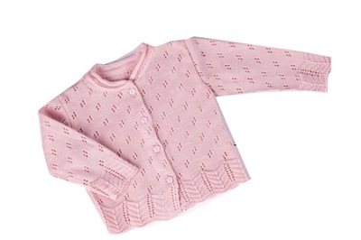 różowy sweterek ażur dziurki dla dziewczynki rozm_ 62