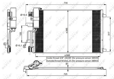 CONDENSADOR DE ACONDICIONADOR NISSAN QASHQAI I 2.0D  