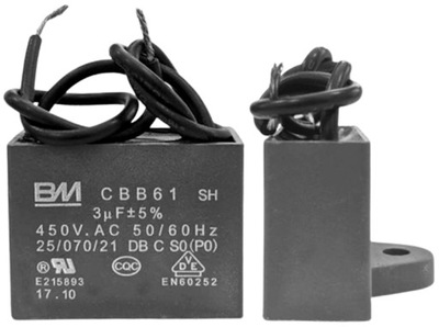 Kondensator rozruchowy CBB61 10.0uF 450VAC