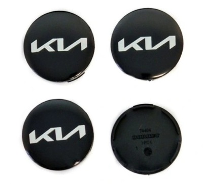 KIA PEGATINAS EMBLEMATY 56MM 4 PIEZAS DE ALUMINIO DEKLE TAPACUBOS  