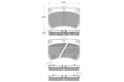 TOMEX BRAKES КОЛОДКИ ДИСКОВЫЕ ТОРМОЗНОЕ MAZDA 323 89-98 фото