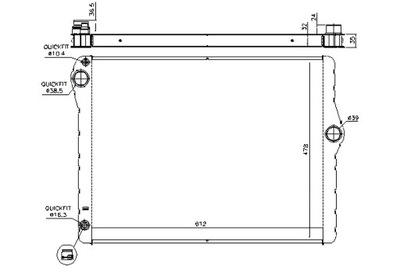 NISSENS РАДИАТОР ДВИГАТЕЛЯ ВОДЫ BMW 5 F10 5 F11 7 F01 F02 F03 F04 2.5