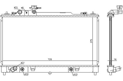 Nissens радиатор wody mazda 6 2.0 gg фото №1
