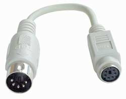 Lindy PS/2 - AT Port Adapter Cable kabel PS/2 0,15 m 6-p Mini-DIN 5-p Mini-