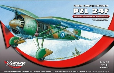 SAMOLOT MYŚLIWSKI PZL 24F MODEL DO SKLEJANIA