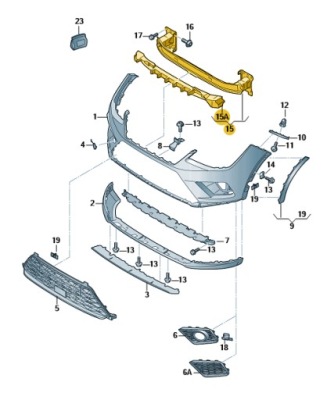 Балка передня seat arona оригінал 6f9807109g фото №1
