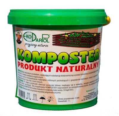 Przyspieszacz kompostowania KOMPOSTER 1L na1,5m3 kompostu naturalny