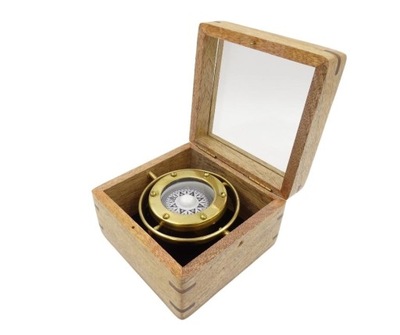 Kompas przechyłowy Gimble w pudełku drewnianym