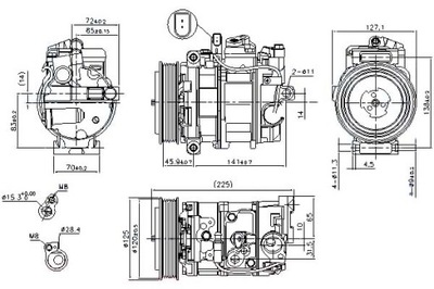 NISSENS COMPRESOR DE ACONDICIONADOR PORSCHE 911, 911 TA  