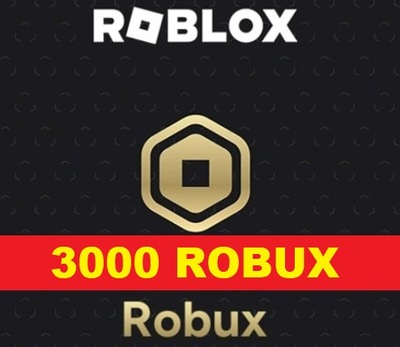 ROBLOX 3000 ROBUX 3K ROBUXÓW ROBUXY GAMEPASS GP 3.000 RB