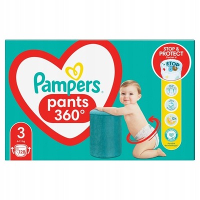 ++ PAMPERS Pants pieluchomajtki midi 3 / 128 szt